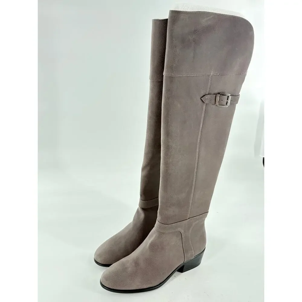 Aerosoles Mysterious Over Knee Boots 9.5 NWOT Tall Knee High OTK Grey Equestrian